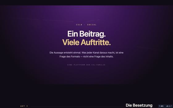 Ansicht der Startseite von csl8.de
